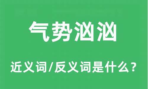 气势汹汹的意思是什么意思-气势汹汹什么意