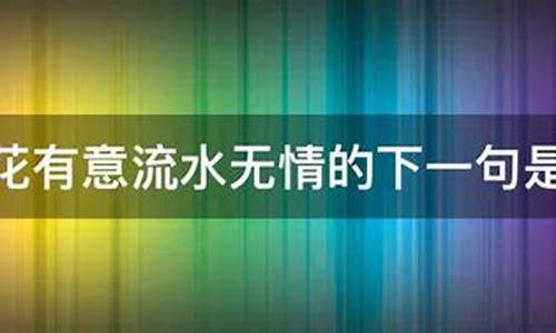 落花无言下一句怎么说-落花无言下一句