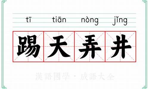 踢天弄井表示什么心情-踢天弄井造句