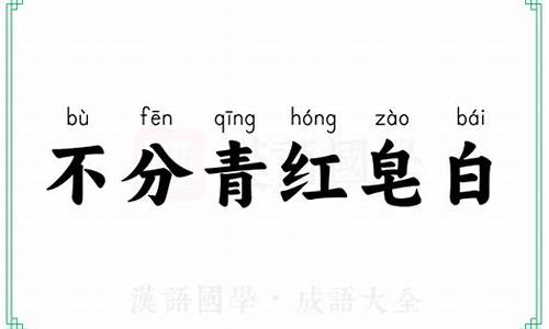 青红皂白打一数字-青红皂白成语故事