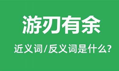 游刃有余是什么意思解释下一句-游刃有余是什么意思