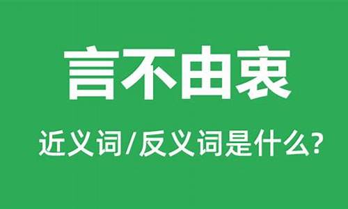 言不由衷近义词-言不由衷相近的词语