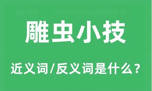 雕虫小技的近义词有哪些-雕虫小技的近义词