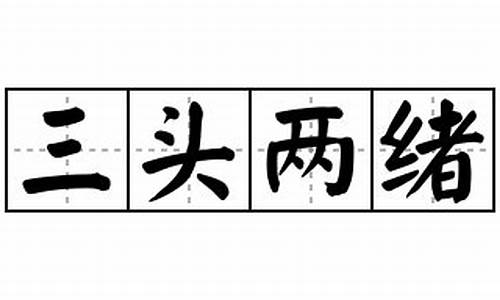 三头两绪打一数字-三头两绪