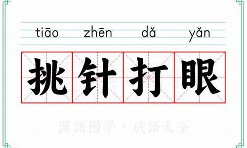挑针打眼是什么意思-挑针打眼是什么意思图片视频